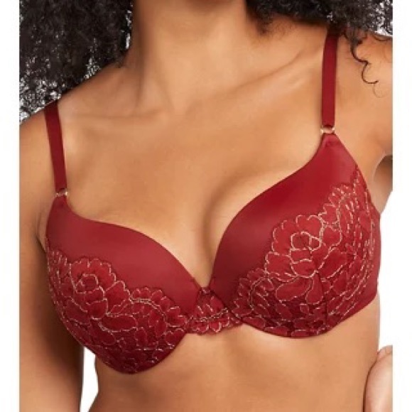 💥 SALE NWT Push-Up and In Push-up Bra In Deep Red - Picture 2 of 6